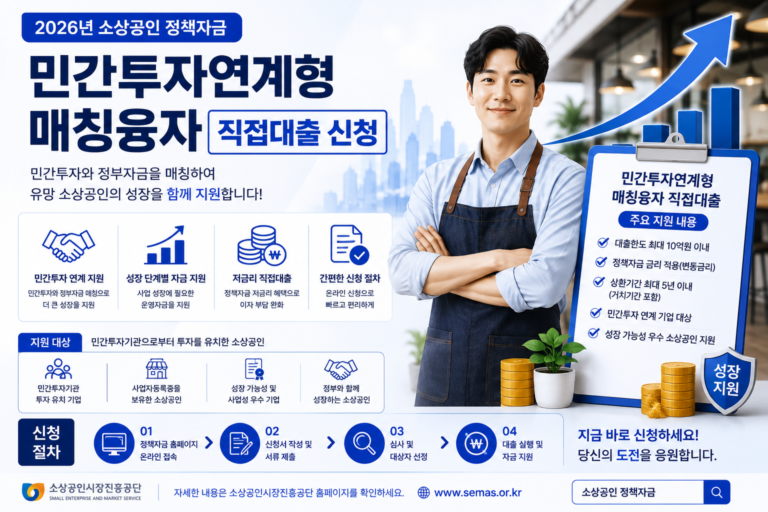 2026년 민간투자연계형 매칭융자 직접대출