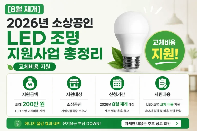 소상공인 LED 조명 교체 지원사업