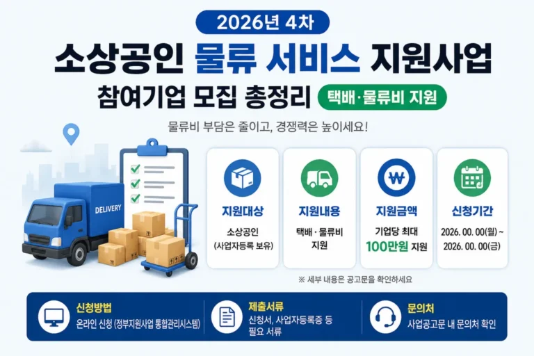 소상공인 물류 서비스 지원